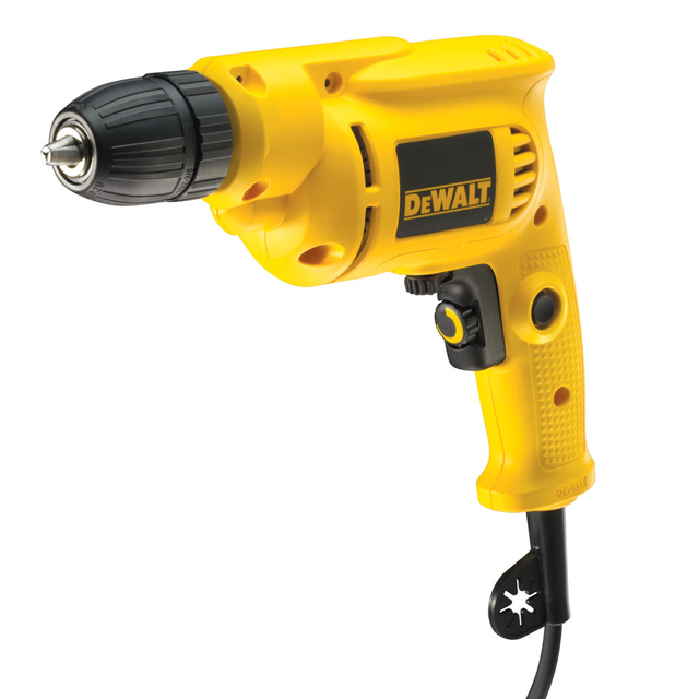 Электрическая дрель DEWALT 10 мм, 550 Вт с быстрым патроном и регулировкой скорости DWD014S