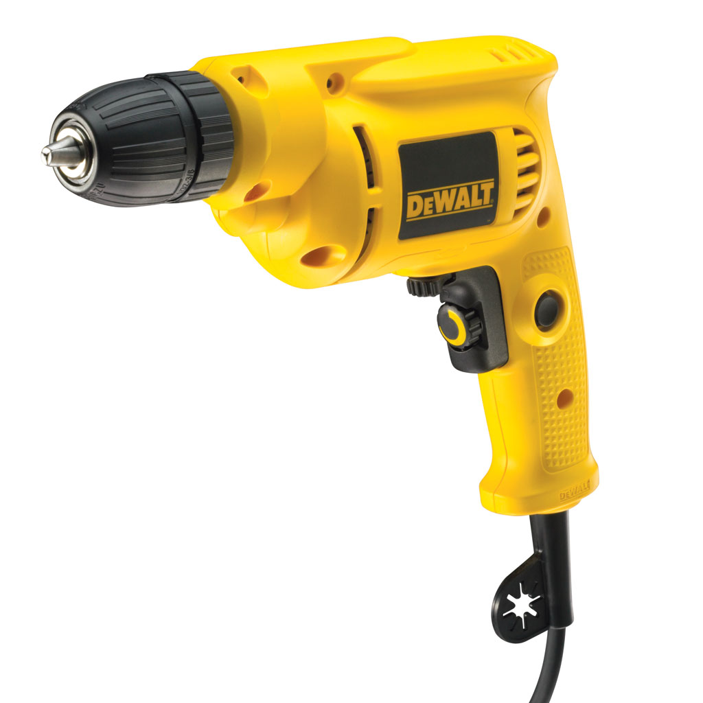 Электрическая дрель DEWALT 10 мм, 550 Вт с быстрым патроном и регулировкой скорости DWD014S